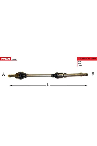 Aks Sag (RENAULT: CLIO İII 1.2İ 16V 05-12 /RENAULT: MODUS 1.2 05-12)-70946 8200378880 ürün görseli 1