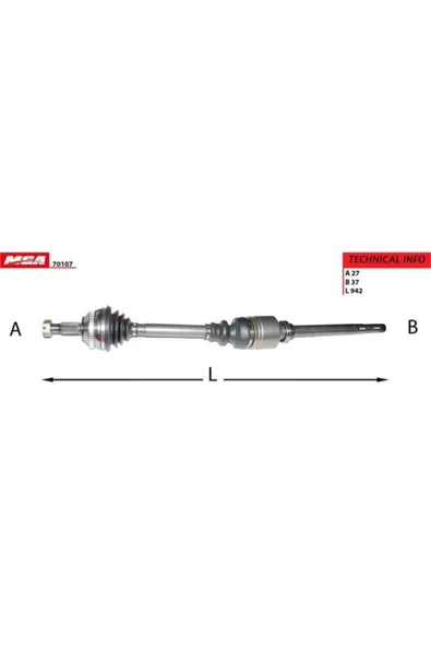 9617408288 Aks Komple Mıllı Sag Abssız ( Fıat : Scudo Peugeot : Expert - 806 Cıtroen : Jumpy 1.9td ) ürün görseli