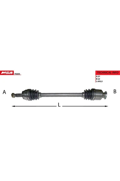 Mga 70203 11-08200102 Aks Sag ( Renault : Express ) ürün görseli