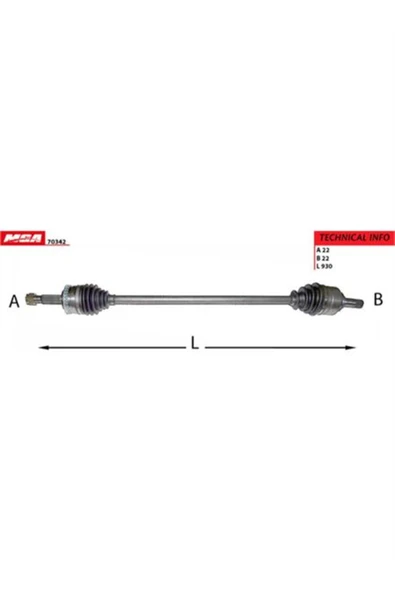 Aks Komple Sag ( Opel : Corsa C 1.4 1.7dtı / 1.3cdtı 16v 00 / Combo 1.4 1.6 1.7dı 01-- )-70342 70 ürün görseli