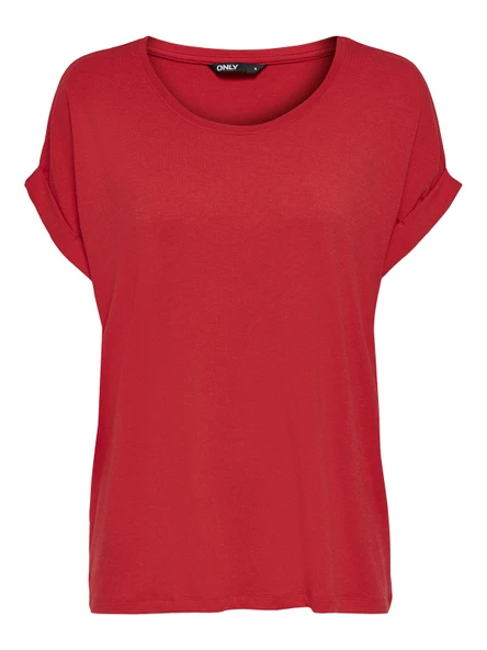 ONLY Bayan Geniş Yaka Basic Tişört 15106662 - Resim 5