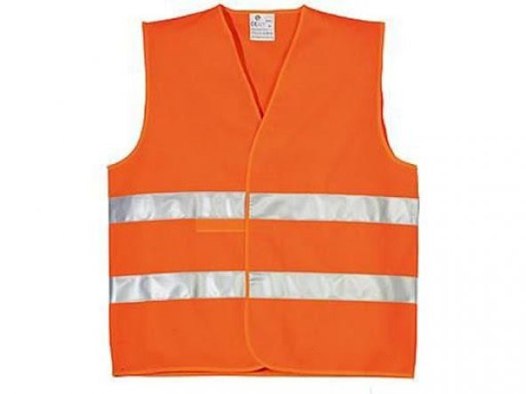 Bestguard İşçi Tipi Reflektörlü Turuncu İkaz Yeleği 5 ADET - 2