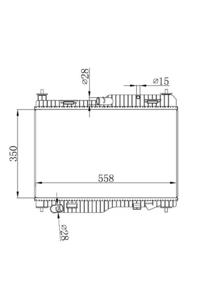 Ori BFR136018 Radyatör Brazing Fıesta 1.4 Tdcı 08=> (350x558x18) ürün görseli 1