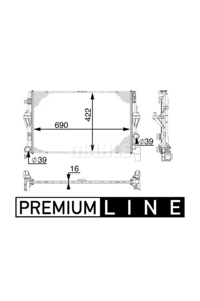 Mahle CR902000P Su Radyatörü (85x675) Mercedes Benz V-class (eno:8mk376745501) - ürün görseli 1