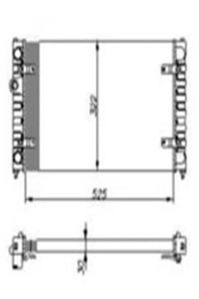 Ori MVW084034 Radyatör Caddy Iı 1.9 Sdı-polo 1.4 - Xsara 525x322x34 - ürün görseli 1