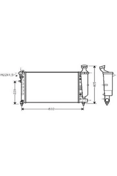 Ori MPE234023 Radyatör P106 Iı 96 Saxo 96-03 1.1-1.4-1.6 Ac Mek 532x322x23