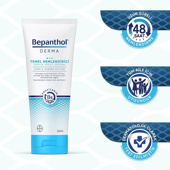 Bepanthol Derma Temel Nemlendirici Vücut Losyonu 200ml Kuru&hassas Cilt - 7