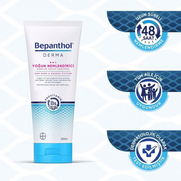 Bepanthol Derma Yoğun Nemlendirici Vücut Losyonu 200ml Çok Kuru&hassas Cilt - 3