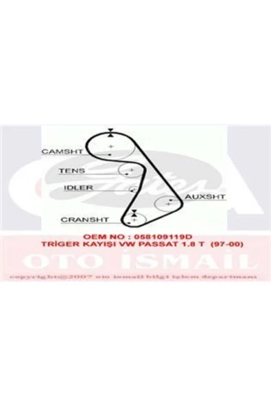 Gates 5425XS TRIGER EKSANTRIK KAYISI PASSAT 97-00 1.8T 152x250 ürün görseli 1