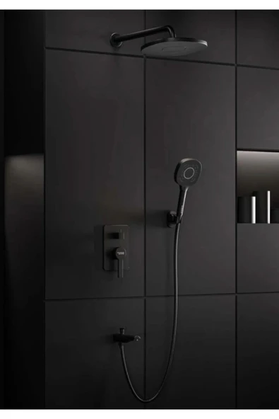 armour armatür siyah ankastre gömme duş seti