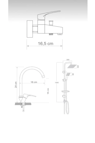 armour armatür Beyaz banyo batarya seti - 5