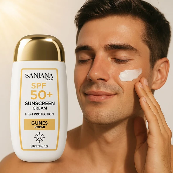 Sanjana Beauty SPF 50, Güneş Koruyucu Krem , Yüksek Koruma , UVA,UVB Filtreli,Nemlendirici, Leke Karşıtı Güneş Kremi ,50 ml - 3