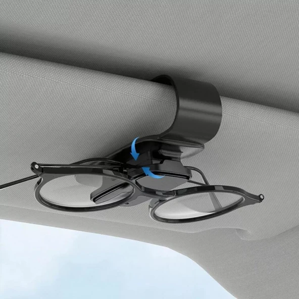 Polham Premium 3M Bantlı Mandallı Araç İçi Gözlük Tutucu, Torpido Üstü ve Güneşlik Uym Gözlük Tutucu - 4
