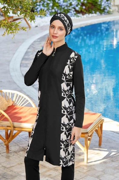 Maresiva 8240 Dijital Desenli Tesettür Mayo ürün görseli