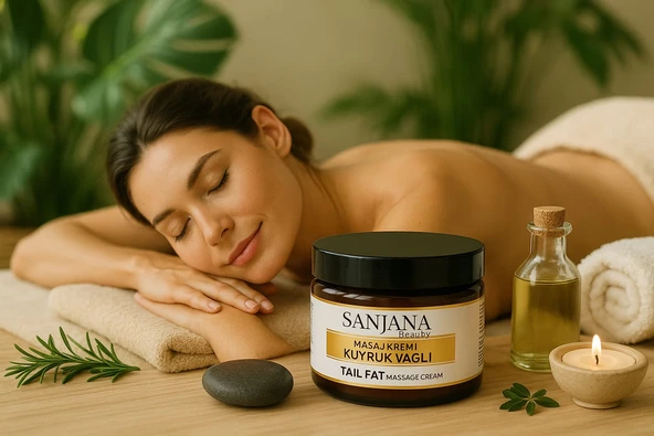 Sanjana Kuyruk Yağlı Ağrı Giderici Masaj Kremi ,Doğal İçerikli, Kas ve Eklem Rahatlatıcı, 100 ml - 2