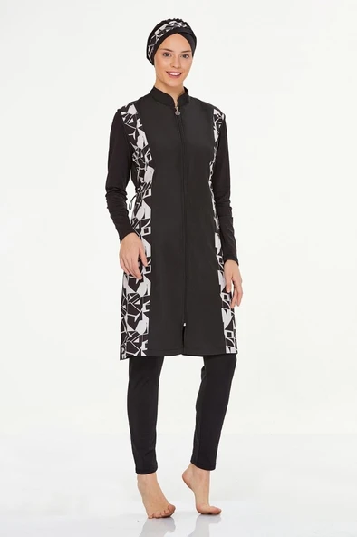 Maresiva 8240 Dijital Desenli Tesettür Mayo - Resim 4