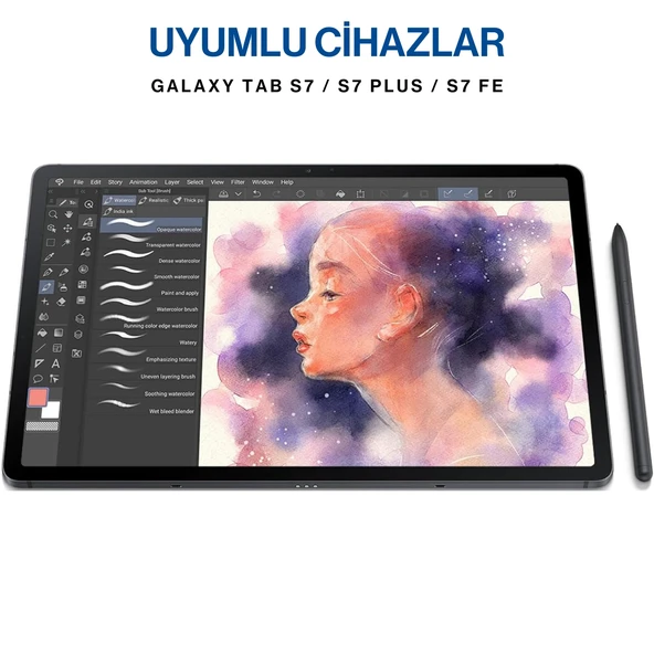 Samsung Galaxy Tab S7 FE SM-T730 T733 SM-T736B Uyumlu S Pen Dokunmatik Stylus Kalem ve Yedek Uç - 11