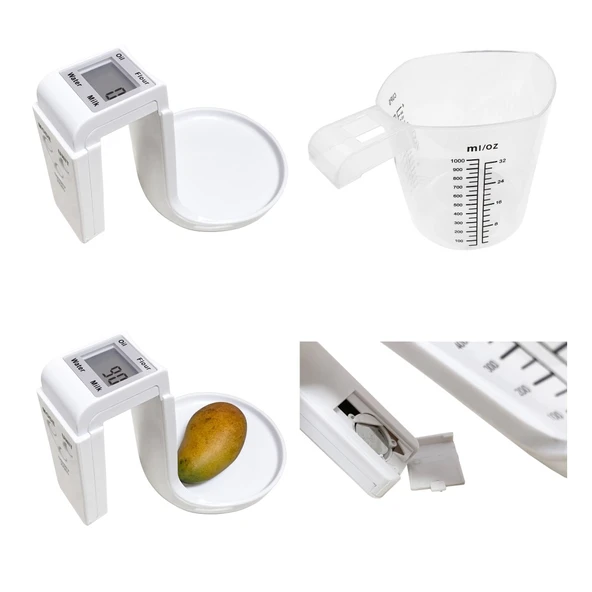 Dijital Hassas Ölçü Kaplı Ölçüm Terazi Tartı 5kg/1gr 1lt/1ml ZD-103 - Resim 4