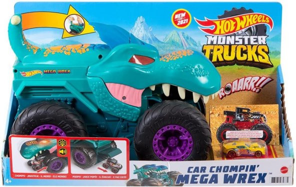 Hot Wheels Monster Trucks Araba Yiyen Mega Wrex GYL13 - 8