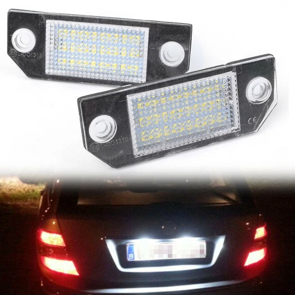 Ford Focus MK2 03-08 C Max 03-08 ile Uyumlu Plaka Ledi Aydınlatma Lambası - Resim 2