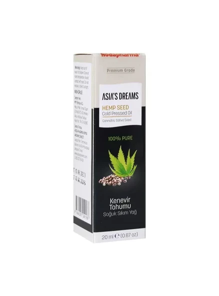 ASİAS DREAMS KENEVİR TOHUMU YAĞI 20 ML - 1