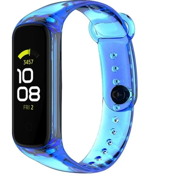 Samsung Galaxy Fit 2 R220 Uyumlu Transparan Şeffaf Silikon Kordon - Resim 4