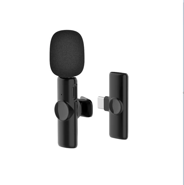 K11 Type-C Android Youtube Tiktok Yayın Kablosuz Yaka Mikrofonu ürün görseli