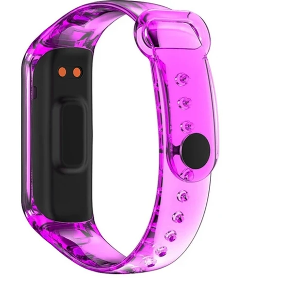 Samsung Galaxy Fit 2 R220 Uyumlu Transparan Şeffaf Silikon Kordon - Resim 8