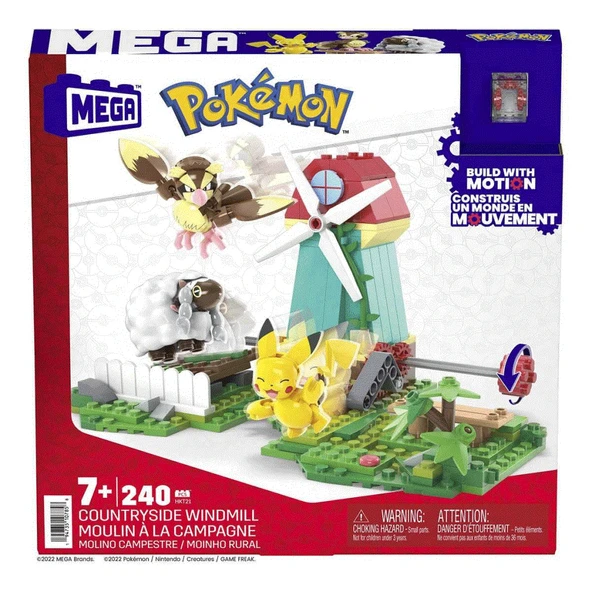 Nessiworld HKT21 MEGA™ Pokémon™ Countryside Windmill - Yel Değirmeni Kasabası Seti 240 parça +7 yaş
