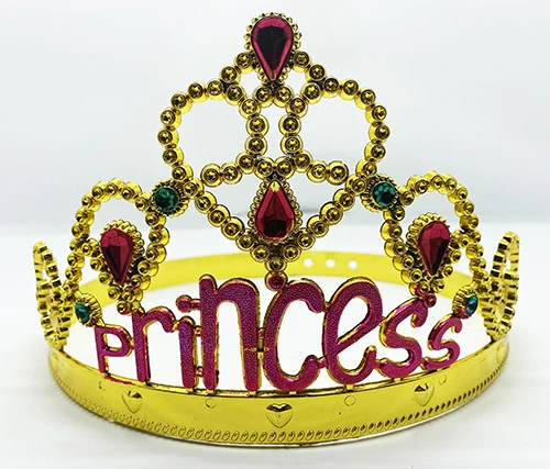 Nessiworld    Prenses Yazılı Altın Renk Ayarlanabilir Parti Tacı 60 cm - Resim 2