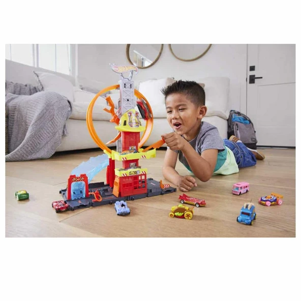 Nessiworld HKX41 Hot Wheels Çember Pistli İftaiye İstasyonu - Resim 3