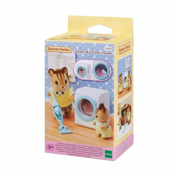 Nessiworld 5445 Sylvanian Families Çamaşır Makinesi ve Süpürge +3 yaş figür dahil değil