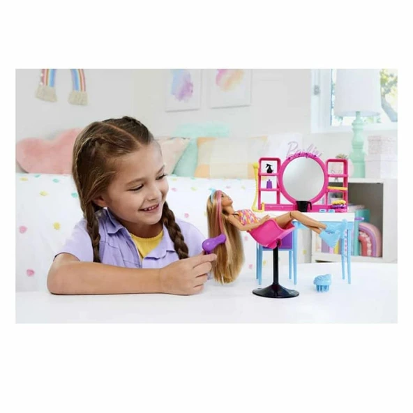 Nessiworld HKV00 Barbie Muhteşem Kuaför Oyun Seti - Resim 4