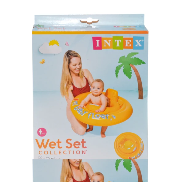 Nessiworld IBF56585 İntex Sarı Baby Float 70 cm 6-12 Ay - Resim 4