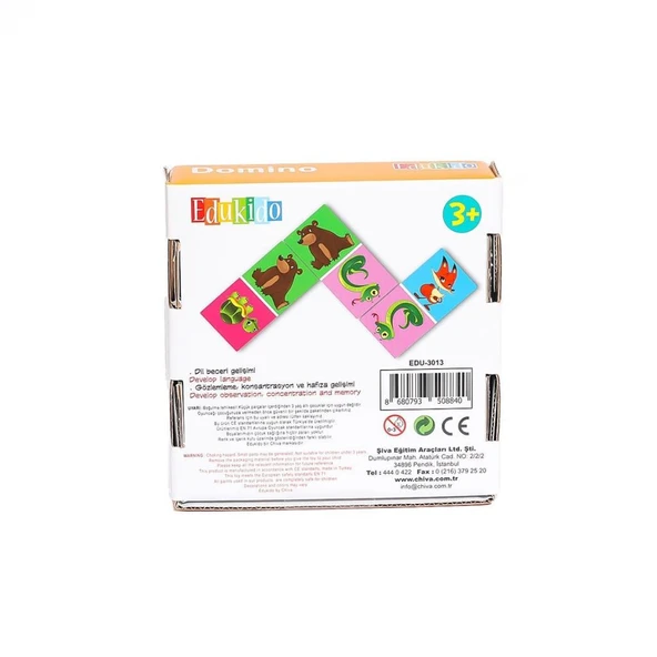 Nessiworld EDU-3013 Hayvanlar Domino -Chiva - Resim 2