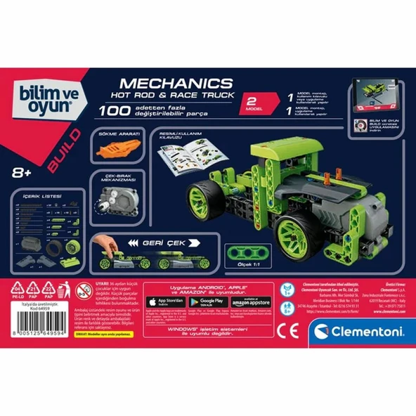 Nessiworld 75076TR Mekanik Laboratuvarı - Hot Road ve Race Truck +8 yaş - Resim 5