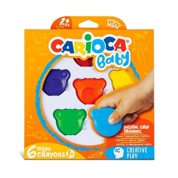 Nessiworld    Carioca Baby Teddy Crayons 6'lı