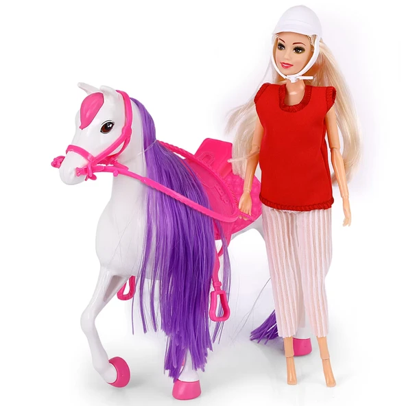 Nessiworld  Jasmine Atlı Bebek Beyaz-Pembe - Resim 2