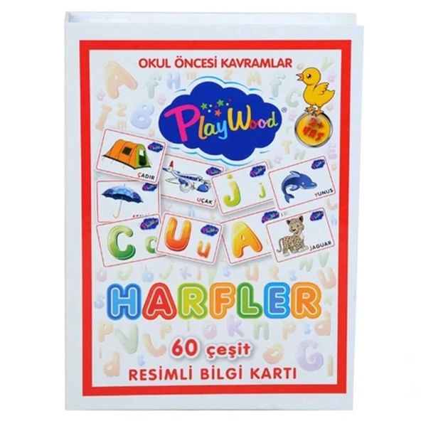Nessiworld  Playwood Eğitici Resimli Bilgi Kartı Harfler - 5