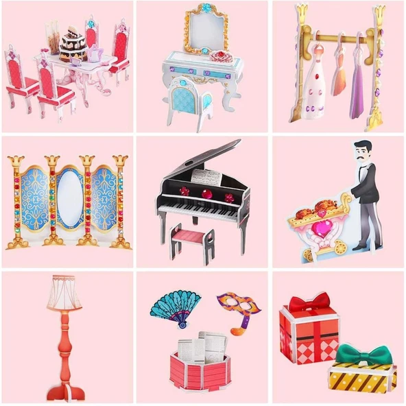 Nessiworld  CubicFun Prenses Doğumgünü Şatosu 3D Puzzle - Resim 4