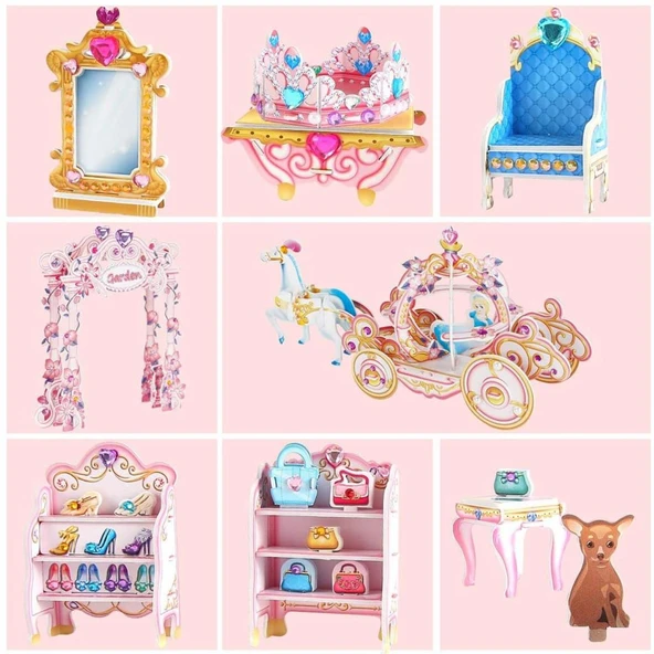 Nessiworld  CubicFun Prenses Gizli Bahçe Şatosu 3D Puzzle - Resim 5