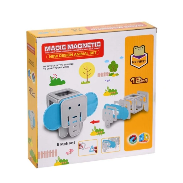 Nessiworld  Manyetik Fil Blok Seti 12 Parça - Resim 3