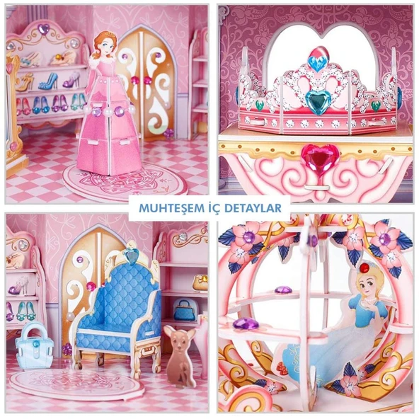 Nessiworld  CubicFun Prenses Gizli Bahçe Şatosu 3D Puzzle - Resim 4