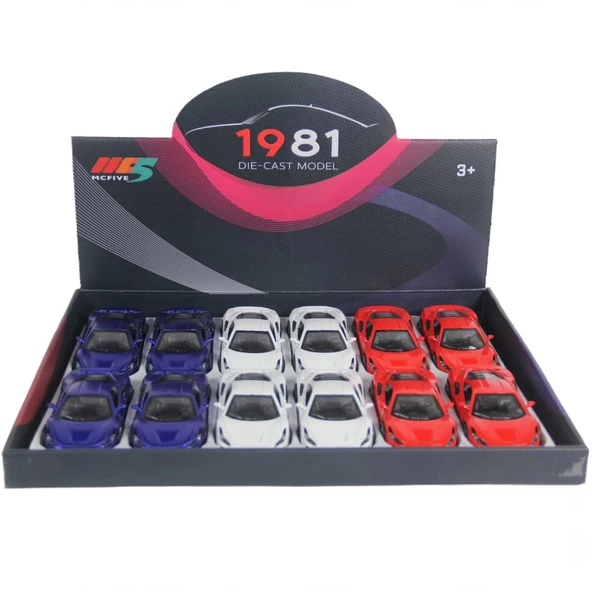 Nessiworld  Metal Çek Bırak Spor Araba 6636-68 - Resim 4