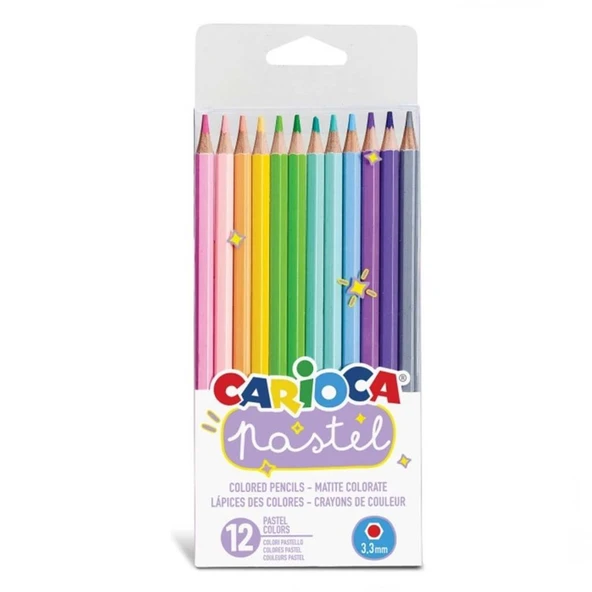 Nessiworld  Carioca Pastel Renkli Kuru Boya Kalemi 12'li - 4