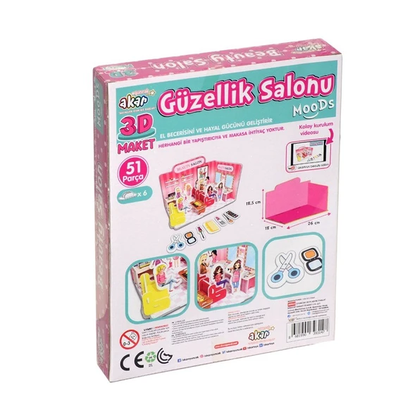 Nessiworld  Güzellik Salonu Maket 3 Boyutlu Puzzle - Resim 2