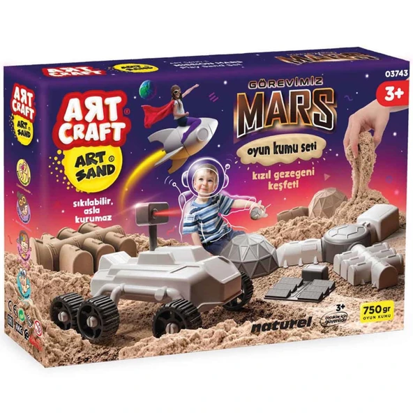 Nessiworld  Art Craft Görevimiz Mars Kinetik Kum Oyun Seti 750 Gr. - Resim 2