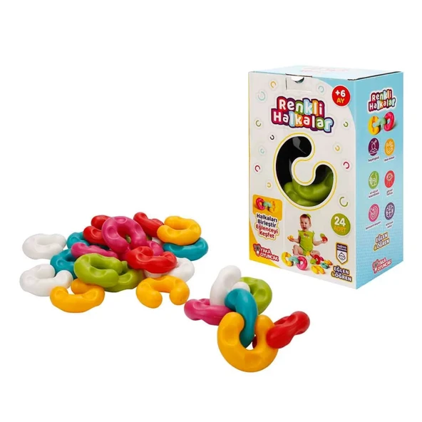 Nessiworld  Renkli Halkalar 24 Parça - Resim 4