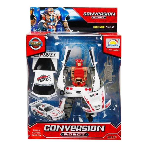 Nessiworld  1:32 Sesli ve Işıklı Dönüşebilen Robot - Resim 3