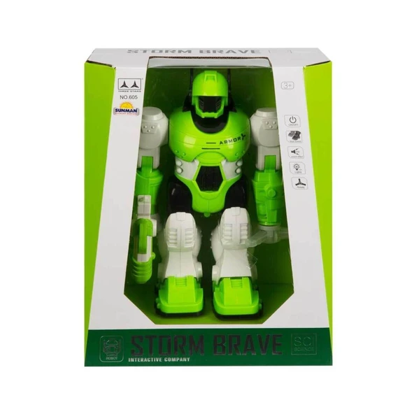 Nessiworld  Storm Brave Sesli ve Işıklı Robot 25 cm - Resim 4